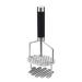 1pc Stainless Steel Potato Press Baking Tool Pinhole Type Potato Press for Home Restaurant (Silver + Black)