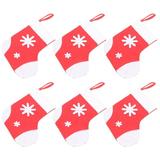 6Pcs Xmas Sock Cutter Holder Table Forks Sleeves Party Tableware Bags Xmas Party Decor