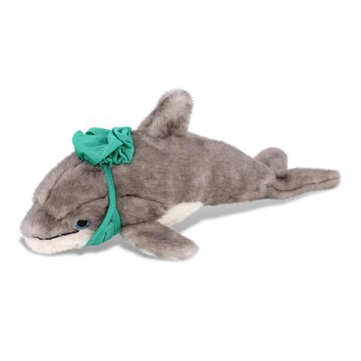 DolliBu Grey Dolphin Doctor Plush Toy with Cute Scrub Uniform and Cap - 12.5 inches