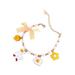 Pearl Necklace Pearl Necklace Collars with Flower Bowknot Pearl Jewelry Set Wedding Collar for Puppy Pets Dogs Yellow