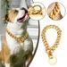 Hot Sale 2024 Stainless Steel Golden Pitbull Pet Large Dog Chain Pet Chain Collar White Elephant Gifts for Adults