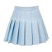 Pgeraug Fall Dresses for Women 2024 High Waist Pleated Mini Skirt Slim Waist Tennis Skirt Dress for Women Sky Blue Xl