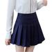 Pgeraug Fall Dresses for Women 2024 High Waist Pleated Mini Skirt Slim Waist Tennis Skirt Dress for Women Navy Xs