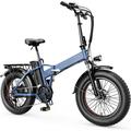 Yoloway Mars Electric Bike for Adults 500W Foldable 20 x 4.0 Fat Tire Electric Bicycle 48V 12.5AH Removable Battery Electric Folding Bike with Dual Shock Absorber