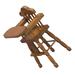 Miniature Wood High Chair Miniature Kids Dining Chair for DIY Micro Landscaping