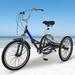 Adult Folding Tricycles Folding Bikes 7 Speed 26Inch 3 Wheel Adult Trikes Cruiser Bike with Large Basket Foldable Tricycle for Adults Women Men Seniors