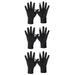 3pcs Winter Gloves Cold Weather Windproof Touchscreen Gloves Men Women For Cycling Activities (M Black)