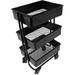 Doll House Storage Trolley Cart 3 Tier Kitchen Bathroom Rack With Wheels Mobile Shelves 1Pc