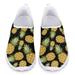 Pzuqiu Pineapple Women Tennis Shoes Size 6 Daily Sports Mesh Sneakers Nursing Driving Flat Shoes Slip-on Road Running Shoes Trainers Outdoor Home Footwear