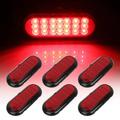 CCIYU Side Marker Light Universal 6pcs Red 21LED Side Marker Clearance Light Bulbs Replacement fit for Truck Bus Boat SUV ATV Trailer Indicator Light Side Marker Assembly