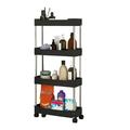 Huanledash Storage Cart Multifunctional High Capacity Save Space 3/4-Tier Freestanding Storage Movable Floor-Standing Rolling Vertical Shelf for Kitchen