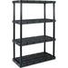 4 Shelf Fixed Height Ventilated Heavy Duty Storage Unit 18 X 36 X 54.5 Organizer System For Home Garage Basement & Laundry Black