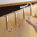 WEISIPU 2Pcs Stainless Steel Over Door Hooks Reversible Clothes Rack Coat Drawer Hanger