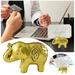 Small Gifts Wedding Gift Supplies Gold Small Elephant Seat Folder Business Card Holder Gift Table Card Holder