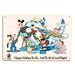 Mickey Mouse and Disney Characters - Happy Holidays to All - Delta Air Lines (Official Airline of Disney World) - Vintage Travel Poster c.1960s - 8 x 12 inch Vintage Wood Art Sign