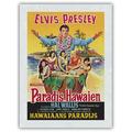 Paradise Hawaiian Style (Paradis Hawaien) - Starring Elvis Presley - Vintage Film Movie Poster c.1966 - Japanese Unryu Rice Paper Art Print (Unframed) 12 x 16 in