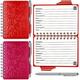 2 Pieces Portable Password Book Password Organizer Notebook Elegant Mandala Pattern Password Book Keeper with Pen Spiral Bound Notebook for Password Information (Red Rose Red)