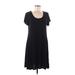 Style&Co Casual Dress - DropWaist: Black Solid Dresses - Women's Size Medium