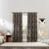 Wide Width Sun Zero™ Pedra Paisley Embroidery Back Tab Curtain Panels by BrylaneHome in Chocolate (Size 40" W 96" L)