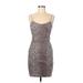 Rachel Roy Casual Dress - Mini: Brown Leopard Print Dresses - Women's Size 6