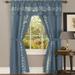 Wide Width Fairfield 5 Piece Window Set by BrylaneHome in Ice Blue (Size 55" W 84" L)