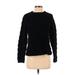 Liz Claiborne Pullover Sweater: Black Tops - Women's Size P