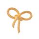 Vintage Dior Yellow Gold Plated Bow Brooch