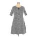 DKNY Casual Dress - A-Line: Gray Jacquard Dresses - Women's Size 14