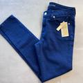 Michael Kors Jeans | Michael Kors Skinny Jeans Blue Denim Size 0 Ink Bottoms Emblem Mk Outdoors | Color: Blue | Size: 0