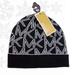 Michael Kors Accessories | Michael Kors Mk Classic Logo Black And Metallic Beanie Hat | Color: Black/White | Size: Os