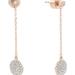 Michael Kors Jewelry | Michael Kors Earrings Pave Crystal Rose Gold Tone | Color: Gold | Size: 1.55" L X 0.20" W
