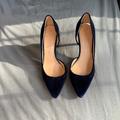 Jessica Simpson Shoes | Jessica Simpson Claudette Heels Velvety Blue Stiletto Pointed Toe | Color: Blue | Size: 8.5