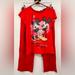 Disney Intimates & Sleepwear | Disney Mickey And Minnie Pj’s | Color: Red | Size: L