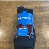 Columbia Underwear & Socks | Columbia Cushion Crew 4 Pair Socks 148669 Black Print Large 6-12 New With Tags | Color: Black/Gray | Size: L
