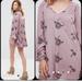 Free People Dresses | Free People Austin Embroidered Floral Mini Dress | Color: Gray/Purple | Size: L