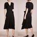 J. Crew Dresses | J. Crew Black Label H7801 Women's Size Small Black Ribbed Jersey Knit Wr | Color: Black | Size: S