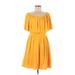 Seamline Cynthia Steffe Casual Dress - Popover: Yellow Dresses - Women's Size 6