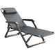 Deck Chair Sun Lounger, Garden Zero Gravity Chair Reclining Sun Lounger 5-Position Adjustable Foldable Heavy Duty Lounge Chair Camping Folding Bed For Patio Beach Pool hopeful