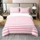 100% Cotton Pink Striped Duvet Cover for Kids Girls Red White Stripe Bedding Set Double Farmhouse Ticsuper King Stripes Women Comforter Cover Decor Horizontal Stripes Geometric Lines Quilt Cover