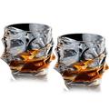 Frenaki Storm Japanese Crystal Whisky Glass, Hand Blown Crystal Whiskey Glasses Set, Whiskey Tasting Glasses for Scotch Cognac Vodka Cocktail Rum, Double Old Fashioned Glass Unique Men Gift (2)