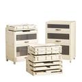 HOTRCR Beige Drawer Storage Box, with Three Layers of Foldable Drawers and Multifunctional Drawers, is Perfect for Bedrooms, Living Rooms, Offices, and Bathrooms.