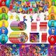Mario Bros Theme Party Supplies, Mario Birthday Party Favors Decorations Including Banner, Plates, Balloons, Napkin, Forks, Spoons, Knives, Hanging Swirls and Tablecloths Pack Set for Kids(10 Guests)