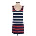 Marc by Marc Jacobs Casual Dress - Shift Scoop Neck Sleeveless: Blue Stripes Dresses - Women's Size X-Small