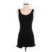 Shein Casual Dress - Mini Scoop Neck Sleeveless: Black Solid Dresses - Women's Size Small Petite