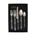 VIETRI Aladdin Antique 5 Piece Place Setting Set Stainless Steel in Black | Wayfair ALD-9800CC-GB