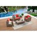 Ebern Designs Wilek 4 - Person Outdoor Seating Group w/ Cushions in Orange | Wayfair D5C2C03DB5EF4498BB198E5E7CFC3EFD