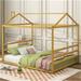 Gracie Oaks Aleighya Metal Platform Bed Metal in Yellow | 65 H x 62.2 W x 82.3 D in | Wayfair 19F136599A3940C19560FD0A65AABBA5