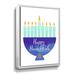 The Holiday Aisle® Happy Hanukkah Menorah I On Canvas by Yass Naffas Designs Print Canvas in Blue | 8 H x 10 W x 2 D in | Wayfair