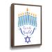 The Holiday Aisle® Oy to the World by Yass Naffas Designs - Print on Canvas in Blue | 14 H x 18 W x 2 D in | Wayfair