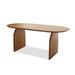 Latitude Run® 86.61"Brown Oval Solid Wood Dining Table Wood in Brown/Green | 29.53 H x 86.61 W x 35.43 D in | Wayfair